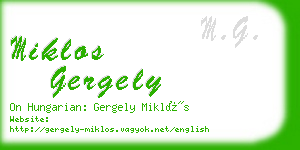 miklos gergely business card